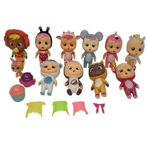 Lot Of 10 IMC Toys Cry Babies Magic Tears Posable 5" Rubber Dolls Pet